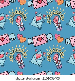vectorial de objetos lindos sin fisuras del día de San Valentín 