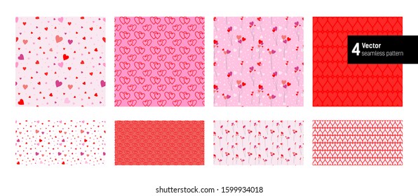 Valentines day seamless heart pattern