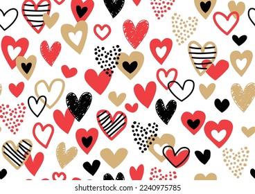 Patrón cardíaco sin problemas del Día de San Valentín