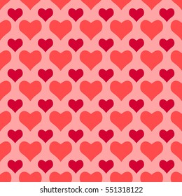 Valentine's Day seamless heart vector pattern