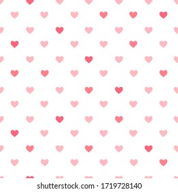 Valentines Day Seamless Hearts Pattern Vector Illustration EPS10