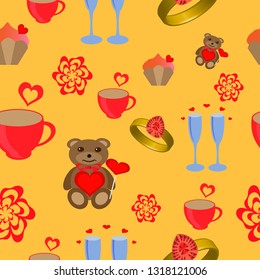 
Valentine's Day seamless pattern