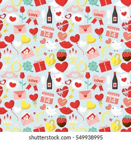 Valentine's day seamless pattern