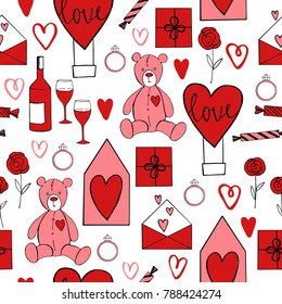 Valentine's Day seamless pattern