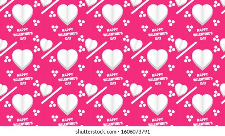 Valentine's Day Seamless Pattern With A Background Of Love