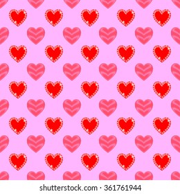 Valentine's day seamless pattern background. Vector illustration.