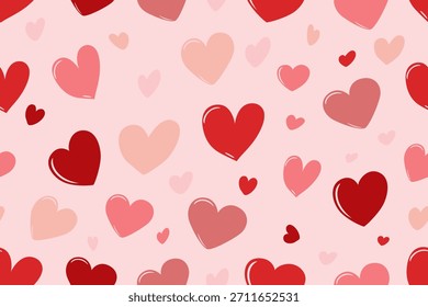 Valentine's Day seamless pattern for backgrounds. Seamless Valentine's Day background. Romantic background texture. Vector illustration of a seamless pattern.