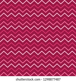 Valentine's Day Seamless Pattern - Chevron zig zag design in classic Valentine colors
