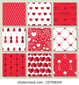 Valentine's day seamless pattern collection