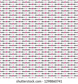 Valentine's Day Seamless Pattern - Cute Valentine design in hand drawn style