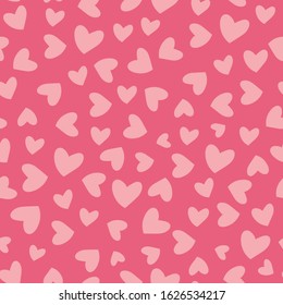 Valentine's day seamless pattern design for fabric, kids product, textile, stationery, wallpaper. Repeating pattern with hearts, clipart scandinavian style valentines day illustrations