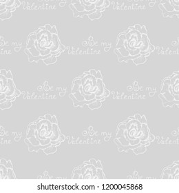 Valentine's Day seamless pattern flower