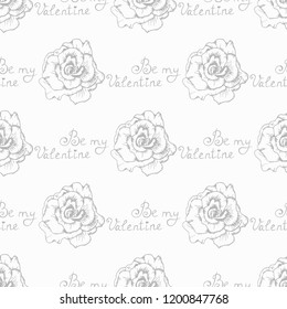 Valentine's Day seamless pattern flower