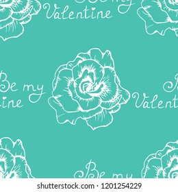 Valentine's Day seamless pattern flower