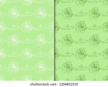 Valentine's Day seamless pattern flower
