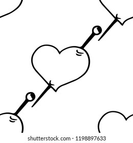 Valentine's Day seamless pattern heart