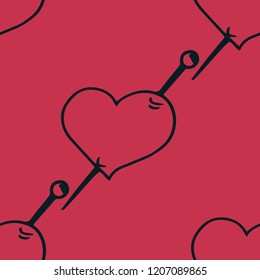 Valentine's Day seamless pattern heart