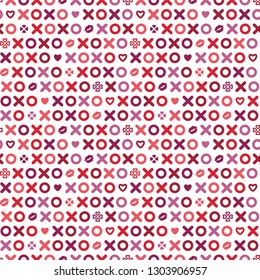 Valentines Day seamless pattern Heart, Love, Arrow