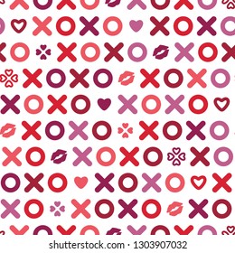 Valentines Day seamless pattern Heart, Love, Arrow