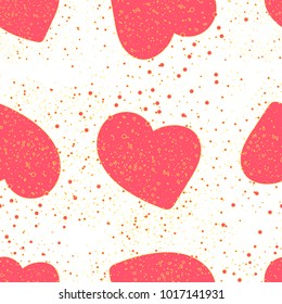 Valentines day seamless pattern with hearts