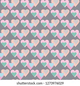 Valentine's day seamless pattern with hearts