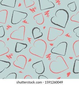 Valentine's day seamless pattern of hearts