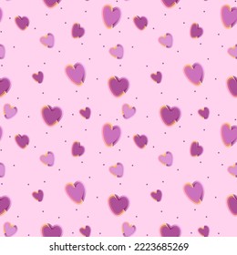 Valentine's Day is a seamless pattern with hearts. Texture for packages, cards, greetings, invitations, valentines, etc.