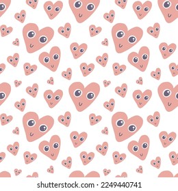 Valentine's day seamless pattern with hearts