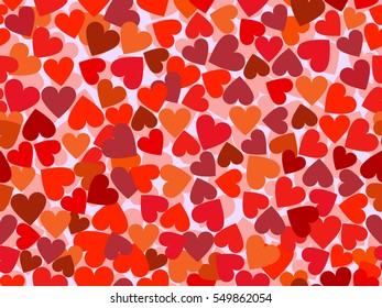 Valentine's Day. Seamless pattern with hearts. Vector illustration.