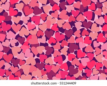 Valentine's Day. Seamless pattern with hearts. Vector illustration.