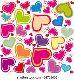 Valentine's Day. Seamless pattern with hearts