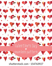 Valentine's Day seamless pattern with humorous concept.