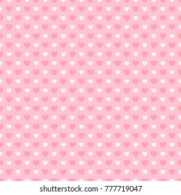 Valentine's Day seamless pattern. Pink hearts on pink background 