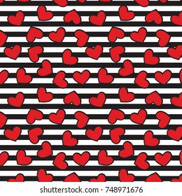 Valentines day seamless pattern. Romantic pattern for wrapping paper and wallpaper design.
