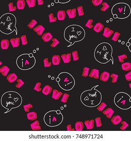 Valentines day seamless pattern. Romantic pattern for wrapping paper and wallpaper design.
