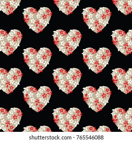 Valentines day seamless pattern. Romantic pattern for wrapping paper and wallpaper design.