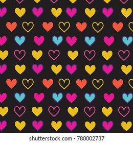 Valentines day seamless pattern. Romantic pattern for wrapping paper and wallpaper design.