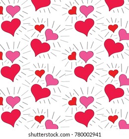 Valentines day seamless pattern. Romantic pattern for wrapping paper and wallpaper design.