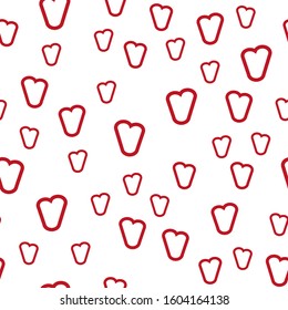 Valentine's day. Seamless pattern in sketch style on white background. Cover design with hearts. Romantic vector illustration. Textile print design. Love background. Beautiful vector pattern