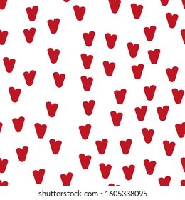 Valentine's day. Seamless pattern in sketch style on white background. Cover design with hearts. Romantic vector illustration. Textile print design. Love background. Beautiful vector pattern