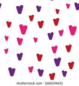 Valentine's day. Seamless pattern in sketch style on white background. Cover design with hearts. Romantic vector illustration. Textile print design. Love background. Beautiful vector pattern