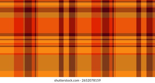 Valentines day seamless tartan check, repetition textile plaid fabric. Old background texture vector pattern in orange and bright colors palette.