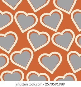 valentine's day, seamless valentine pattern with heart design for wrapping paper, fabric, wallpaper, backgrounds
