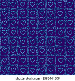 valentine`s day seamless vector cover with hearts  pattern background   
