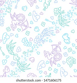 Valentine's Day seamless vector pattern