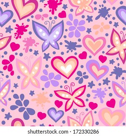 Valentine's day seamless vector pattern
