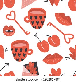 Valentine's Day seamless vector pattern