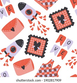 Valentine's Day seamless vector pattern