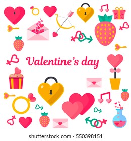 Valentines Day set illustration