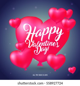 Valentine`s day set - labels and Badges / emblems and heart illustration 